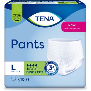 Tena Pants Discreet L Incontinentie - 10 stuks - Incontinentiebroekjes