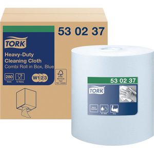 Reinigingsdoek tork heavy-duty w1 blauw 530237 | Rol a 280 vel