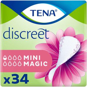 TENA - Discreet Mini Magic - Inlegkruisjes - Voordeelverpakking - 6 x 34ST