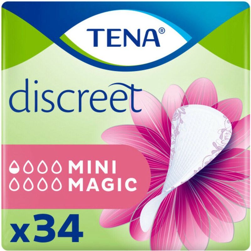 TENA - Discreet Mini Magic - Inlegkruisjes - Voordeelverpakking - 6 x 34ST