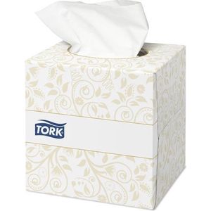Tork Extra Zachte Facial Tissues Kubus Wit, Premium, 2-laags, 100 vellen, 140278