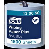 Poetspap tork wiping plus w1 blauw 130050 | Rol a 510 meter