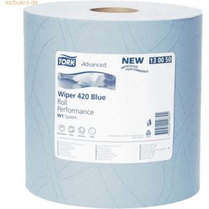 Tork W1 Plus Poetspapier - Blauw - 2-laags - 1500 Vellen