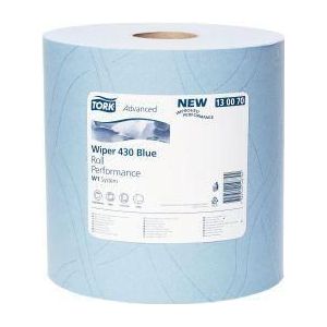 Poetspapier Tork 130070 2-laags | 1 rol | Blauw | Geschikt voor Tork W1/W2 dispenser