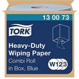 Tork Heavy-Duty Combi Rol Poetspapier Blauw W1/2/3, Absorberend, 1 x 500 vellen, 130073