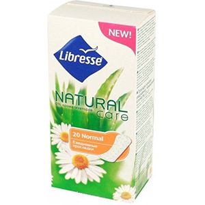Libresse Natural Care Dagelijkse Inlegkruisjes Normal – zonder vleugels – 20 stuks – zacht met Aloë Vera & Kamille