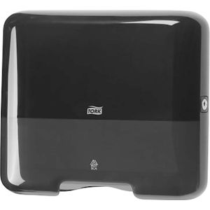 Tork Mini Singlefold C-fold Hand Towel Dispenser Elevation Zwart