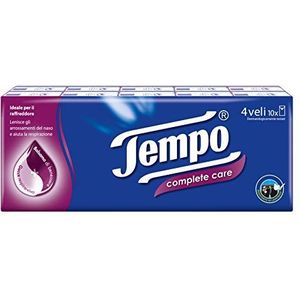 Tempo, Complete Care zakdoeken, 10 verpakkingen à 9 zakdoeken