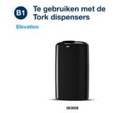 Tork - Vuilnisbakdeksel - Zwart - Kunststof - Compatibel met Tork B1