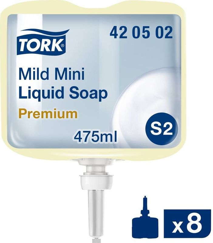 Tork - Premium Mini Vloeibare Zeep - Mild - Doos 8 x 475 Milliliter