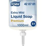 Tork - Extra Milde Vloeibare Zeep - Ongeparfumeerd - 6 Flessen x 1000ml