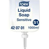 Tork - Extra Milde Vloeibare Zeep - Ongeparfumeerd - 6 Flessen x 1000ml