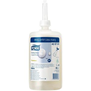 Tork - Extra Milde Vloeibare Zeep - Ongeparfumeerd - 6 Flessen x 1000ml