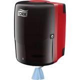 Tork 653008 W2-dispenser voor poetspapier (zwart/rood)