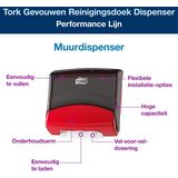 Tork Folded Wiper/Cloth Dispenser Zwart Rood