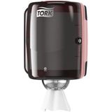 Tork Central dispenser rood en zwart M2, bediening met één hand, prestatiebereik, 659008