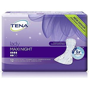 TENA Lady Maxi Night – doos met 6 zakken met 12 beschermers