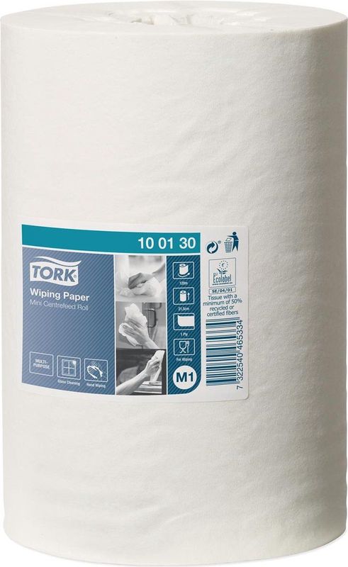 Tork Wiping Poetspapier - Mini - M1 Centerfeed - 120 M - 1 Laags - 100130