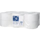 Tork Mini Jumbo Toiletpapier Wit T2, Universal, 1-laags, 12 x 240 m, 110163