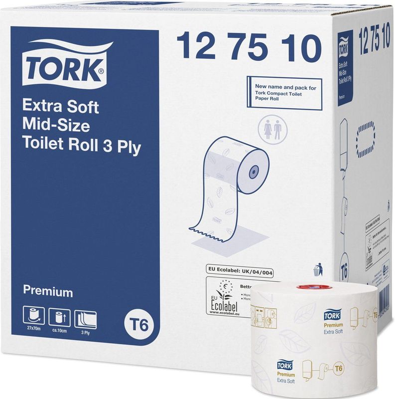 Tork - Midi - Toiletpapier - Wit - 27 Rollen - 3-laags
