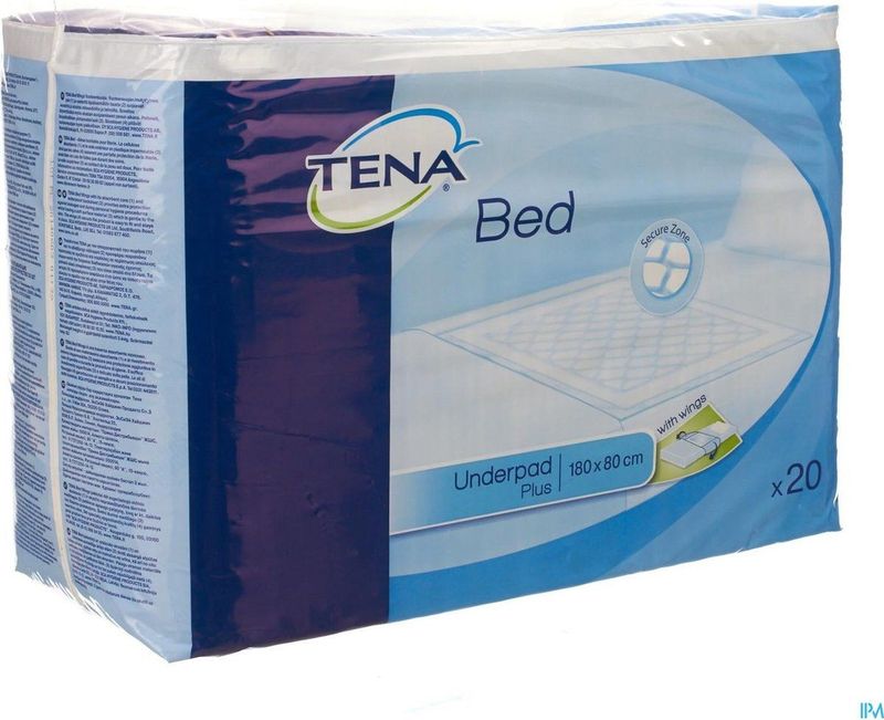 Tena Bed Plus 80 x 180 cm (met instopstroken) - 1 pak van 20 stuks