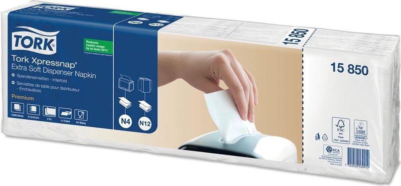 Tork Xpressnap Extra Zachte Dispenserservet - 2-laags, 1000 per bundel
