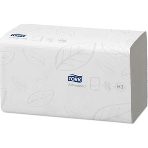 Tork Advanced handdoek z-vouw 2-lgs wit 23x23 cm doos à 3750 stk (290190)