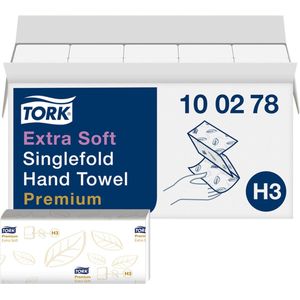 Papieren handdoek Tork H3 Z-gevouwen premium 2 laags wit 100278 | 15x200 stuks