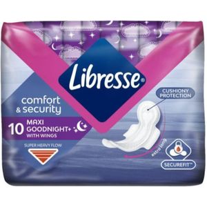 Libresse Maandverband Maxi Goodnight Wing 10 stuks