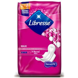 Libresse - Maxi Plus - Maandverband - Vleugels - Absorberend - Katoenzacht