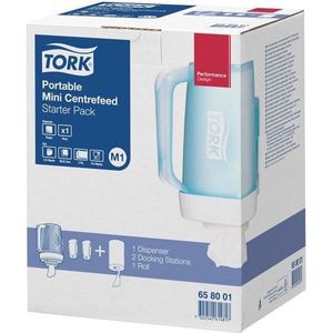 Tork Mini Centerfeed 658001 M1 Starterpakket poetspapier (turquoise)