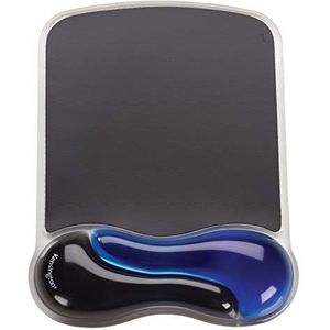 Kensington Muismat met polssteun – ergonomische duo-gel, voor computer/laptops met laser/optische muis, antislip, blauw (62401)