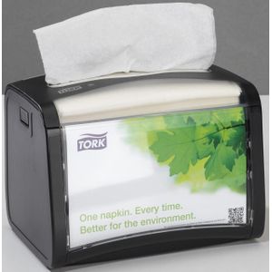 Tork - Xpressnap - Servetdispenser - Zwart - Plastic - Voordeelverpakking 4 Stuks