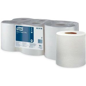 Tork - Doorlopende Rol Papier - Wit - Cellulosa - 6 Stuks