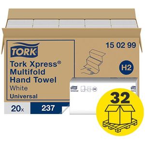 Tork Xpress® 150299 - Handdoeken - 2-laags - Geschikt voor Tork H2 dispense - 640 pakken