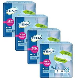 Tena Pants Plus, kleine (S) beschermende broek voor gemiddelde tot sterke blarenzwakte/incontinentie, 4-pack (4 x 10 stuks)