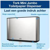 Tork Mini Dispenser Toilet Roll Jumbo RVS - T2 460006