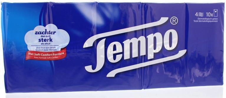Tempo Regular Zakdoekjes 10 x 10 stuks