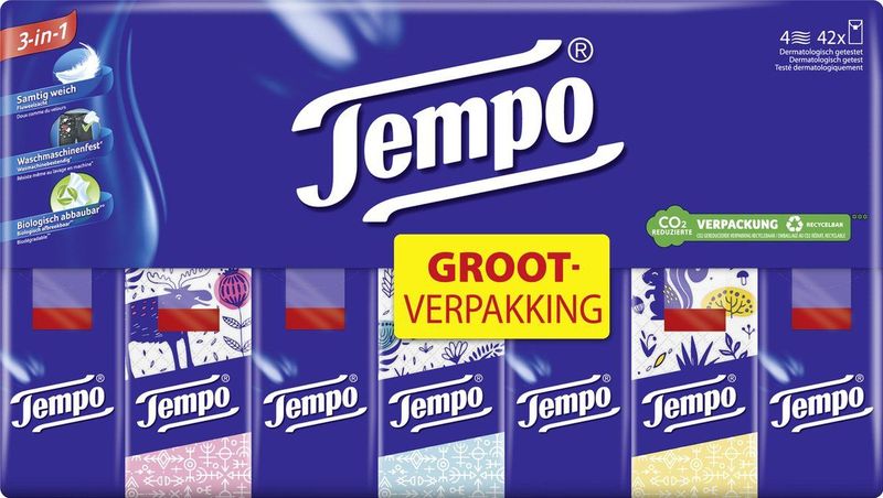 Tempo Original Zakdoekjes - 4-laags tissues - 42 x 10 stuks = 420 zakdoekjes
