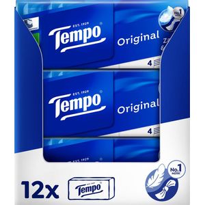 Tempo Original - 4-laags zakdoekjes - 12 x 10 pakjes = 120 pakjes