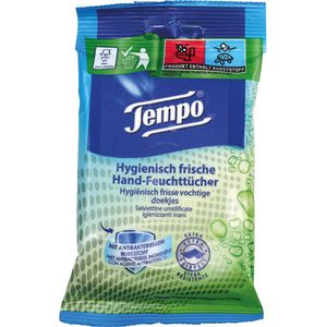 Tempo® | 4 x 10 stuks vochtige hygiënische doekjes | Fresh To Go Protect | voor handen, armen en nek