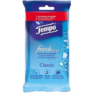 Tempo Fresh To Go - Vochtige Hygiënische Doekjes - Voor Onderweg - Hygiëne to go - Handige schoonmaakdoekjes - Hygiëne