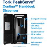 Handdoekdispenser Tork PeakServe® Continu™ H5 Elevation zwart 552508