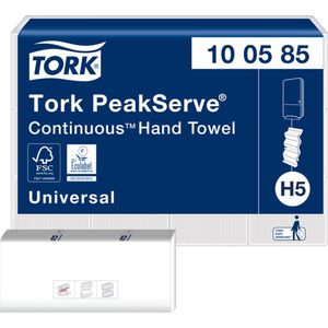 Håndklædeark Tork H5 PeakServe® Continuous™ Universal 1-lag hvid - (12 pakker x 410 stk./karton)