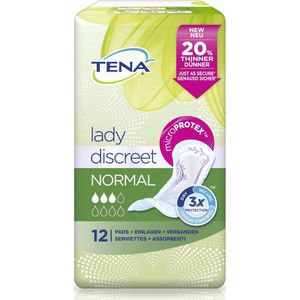 Tena - Discreet Normal - Incontinentiemateriaal - 12 Stuks