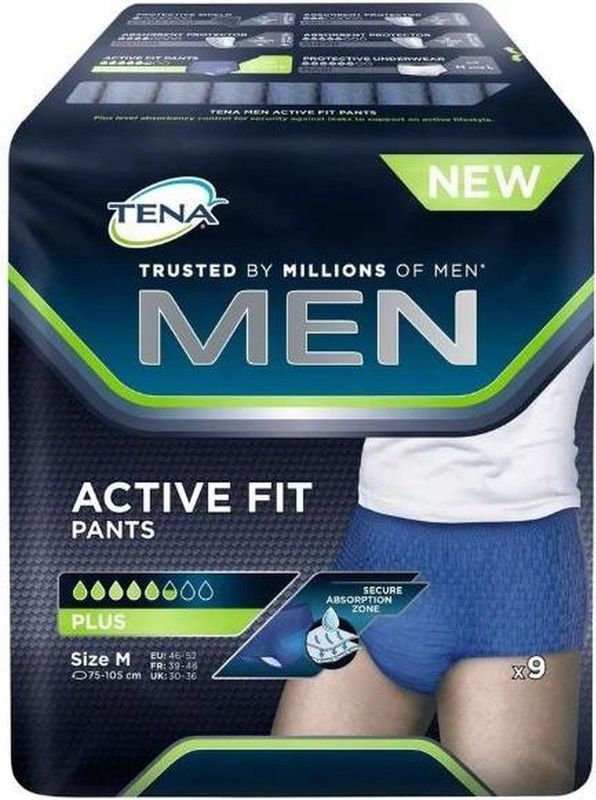 TENA Men Plus Medium - Incontinentiebroekje - 9 Stuks