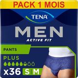 TENA Active Fit - Incontinentie Ondergoed - Zwart - Microgeventileerd - 36 Stuks