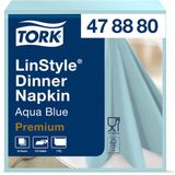 Dinnerservetten  LinStyle® 1/4-vouw 1-laags 50st aquablauw 478880