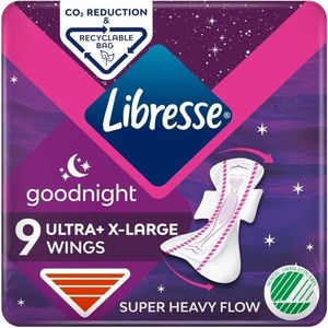 Libresse - Ultra Goodnight - Maandverband - Extra Groot - 9 Stuks
