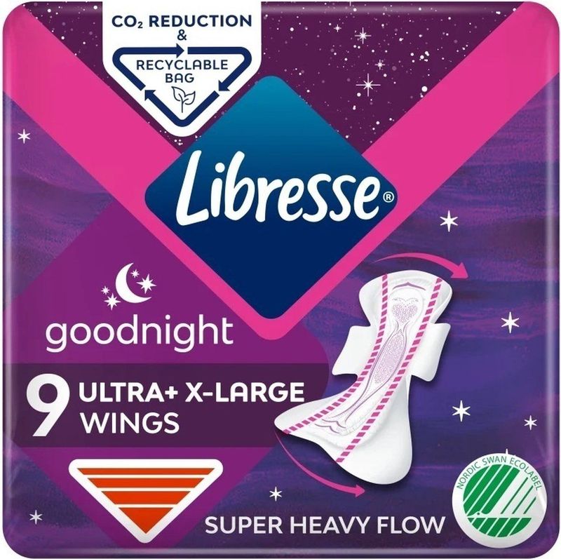 Libresse - Ultra Goodnight - Maandverband - Extra Groot - 9 Stuks